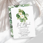 Tropisk vit hibiskus botanisk Bat Mitzvah Inbjudningar<br><div class="desc">Bjud in nära och kära till en meningsfull firande med denna tropiska bat mitzvah-inbjudan. Designad med en vit davidstjärna omgiven av vit hibiskus och anthurium,  erbjuder den en unik blandning av tro och naturlig skönhet. Perfekt för en fredlig och glädjefull dag omgiven av skönhet och kärlek.</div>