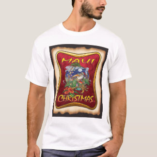 Tropisk vit T för öMaui jul Tee Shirt