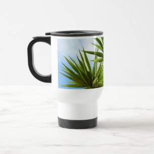 Tropisk Yucca Palmblad Målnings Effekt Foto Resemugg