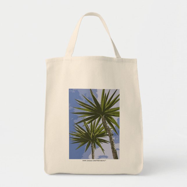 Tropisk Yucca Palmblad Målnings Effekt Foto Tygkasse (Framsidan)