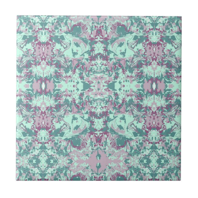 Tropiska Abstrakten Exklusiv Mönster Kakelplatta (Framsidan)