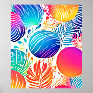 Tropiska Abstrakten Paradise Poster