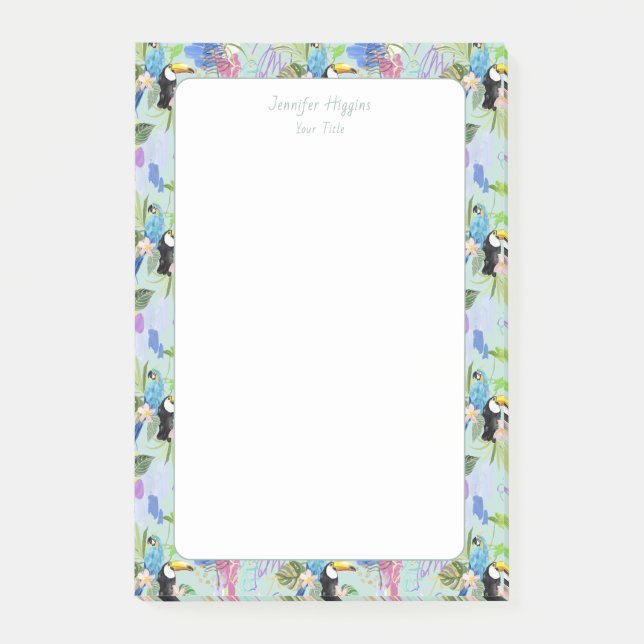 Tropiska abstraktioner post-it block (Framsida)