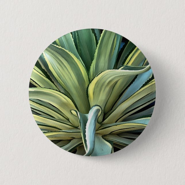Tropiska Agave Realism Art Knapp (Framsida)