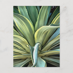 Tropiska Agave Realism Art Vykort