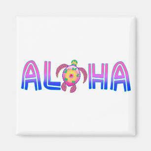Tropiska Aloha Hawaiian Sea Turtle Magnet