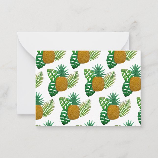 Tropiska ananas anteckningskort (Framsida)