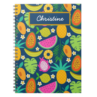 Tropiska Ananas Banan vattenmelon Frukter Anteckningsbok