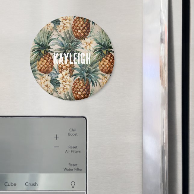 Tropiska Ananas Blommig Magnet (In Situ (Fridge))