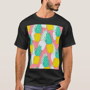Tropiska ananas: Chic av röd Tecknad. T Shirt