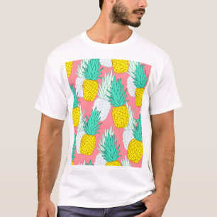 Tropiska ananas: Chic av röd Tecknad. T Shirt