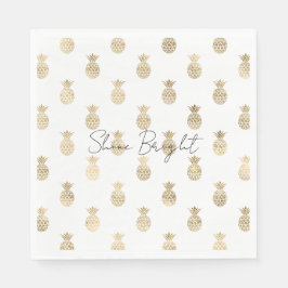 Tropiska ananas Guld Pappersservett