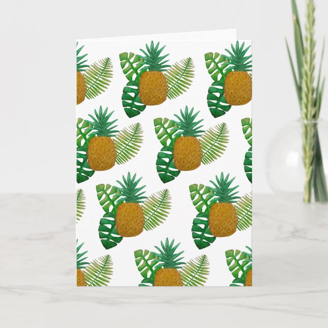 Tropiska ananas kort (Framsida)