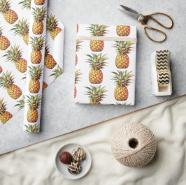 Tropiska ananas lycklig presentpapper