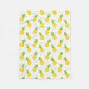 Tropiska ananas och randar fleecefilt