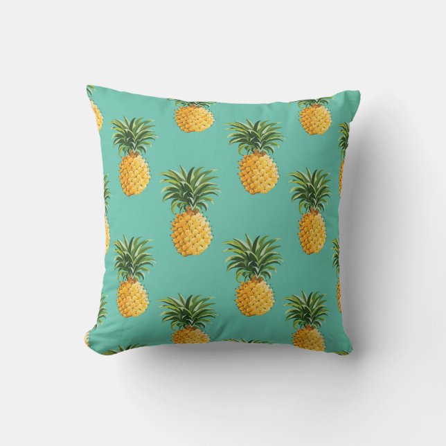 Tropiska ananas på kricka kudde (Framsida)