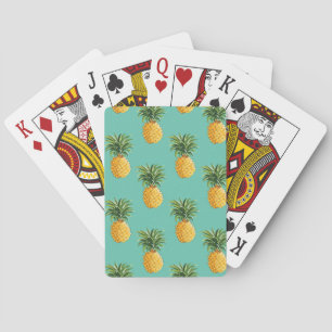 Tropiska ananas på skaldjur spel kort