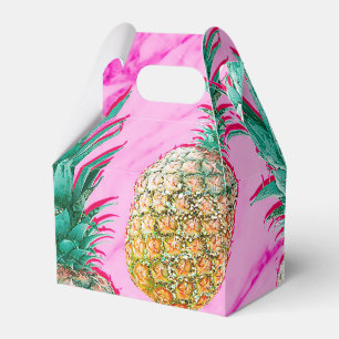 Tropiska Ananas & Rosa Marmor Modernt Färgglatt Presentaskar