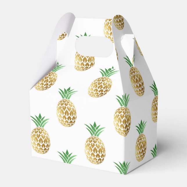 Tropiska ananas sommarFödelsedagsfest Presentaskar (Baksidan Sidan)