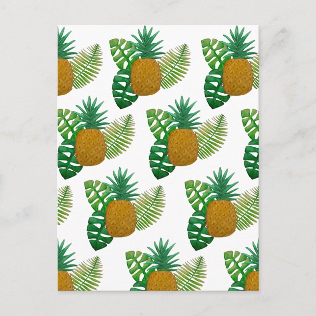Tropiska ananas vykort (Framsida)