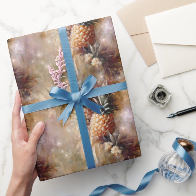 Tropiska ananasar glänser födelsedag presentpapper (Gifting)