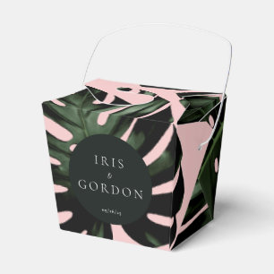 Tropiska Anpassningsbarna Handflatan Löv Bröllop Presentaskar