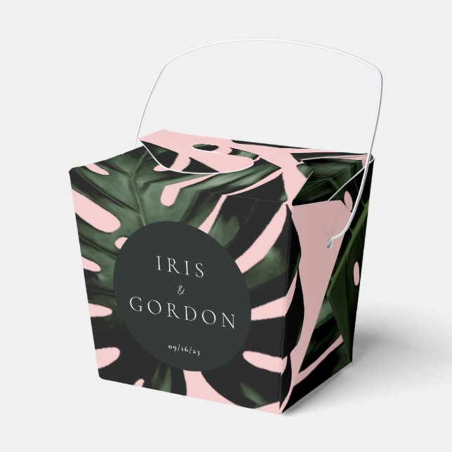 Tropiska Anpassningsbarna Handflatan Löv Bröllop Presentaskar (Framsidan Sidan)