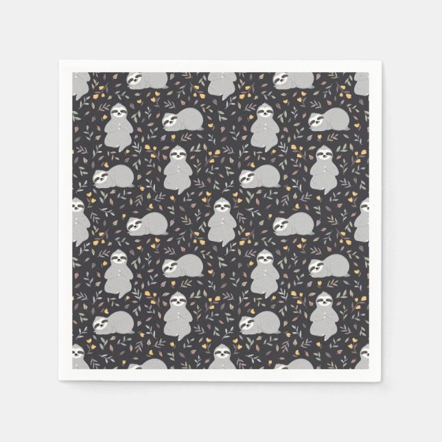 Tropiska Baby Sloth Mönster Pappersservett (Framsidan)