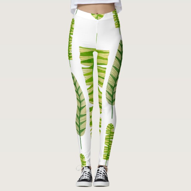 Tropiska bågkonst leggings (Framsida)