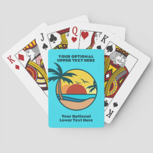 Tropiska bågsolnedgång casinokort