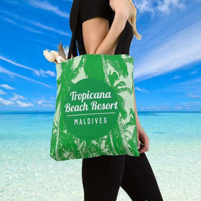 Tropiska bågsortering med Handflatan Träd-design Tygkasse (Skapare uppladdad)