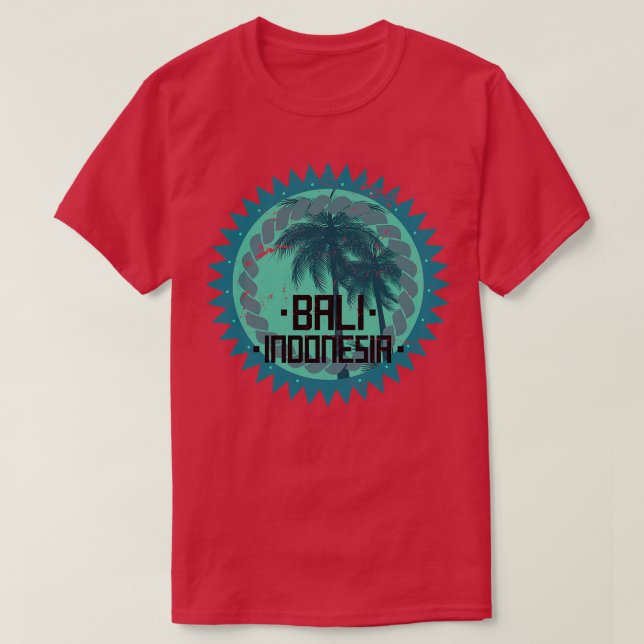 Tropiska Bali Indonesien T Shirt (Design framsida)