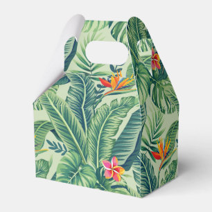 Tropiska Banana Monstera Handflatan Lövs & Flowers Presentaskar