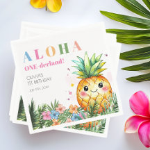 Tropiska barn med ananas sommar 1:a födelsedagen P