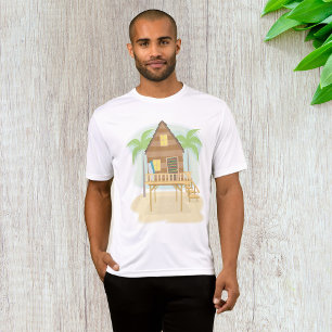 Tropiska bås i båge och Handflatan i Träd T Shirt