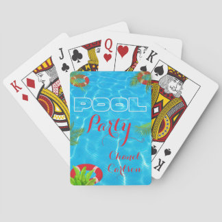 Tropiska Bassäng Party | Sommarfödelsedag Casinokort