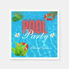 Tropiska Bassäng Party | Sommarfödelsedag Pappersservett