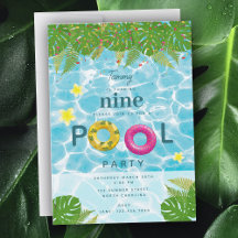 Tropiska Bassäng Party Swimming Bassäng födelsedag