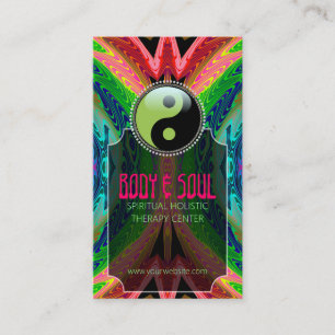 Tropiska Batik New Age Yin Yang-Affärskort Visitkort