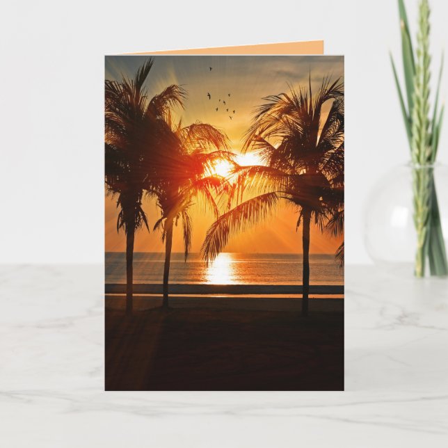 TROPISKA BEACH CHRISTMAS CARDS KORT (Framsida)