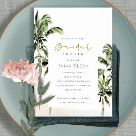 Tropiska Beach Handflatan Träd Möhippa Inbjudan