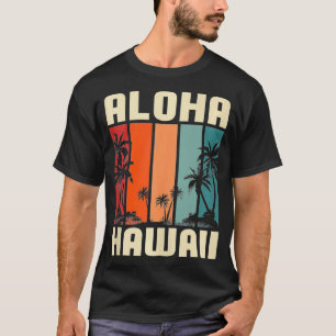Tropiska Beach Hawaiian Summer Handflatan Träd Alo T Shirt