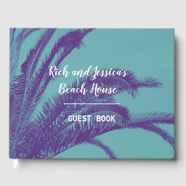 Tropiska Beach House Handflatan Träd Gästböcker