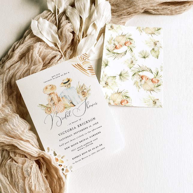 Tropiska Beach Inbjudningskort för möhippan (Skapare uppladdad)