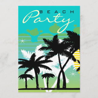 Tropiska Beach Party Inbjudningar