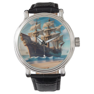 Tropiska Beach Pirat Frakt Armbandsur