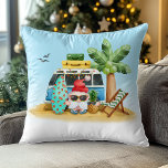 Tropiska Beach Santa Handflatan Träd jul Kudde<br><div class="desc">Den här designen kan vara personlig om du väljer Redigera design. Du kan också överföra till andra objekt. Kontakta mig på colorflowcreations@gmail.com eller använda alternativet chatta överst på sidan om du vill ha den här designen på en annan produkt eller behöver hjälp med den här designen. Se mer av mina...</div>