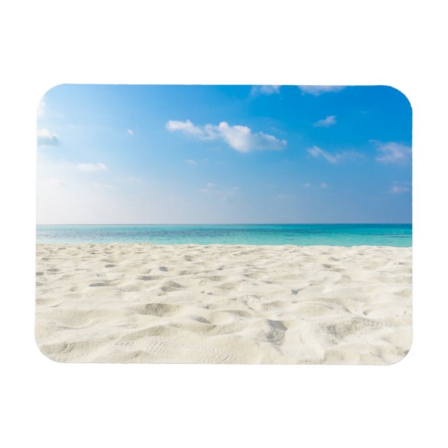 Tropiska Beach Sea Sand Himlar och sommardagen Magnet (Horisontell)