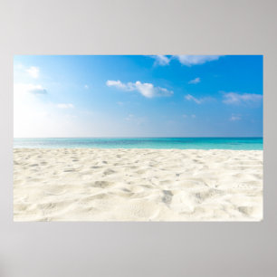 Tropiska Beach Sea Sand Himlar och sommardagen Poster