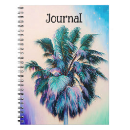 Tropiska Beach Stil Handflatan Träd art Journal Sp Anteckningsbok